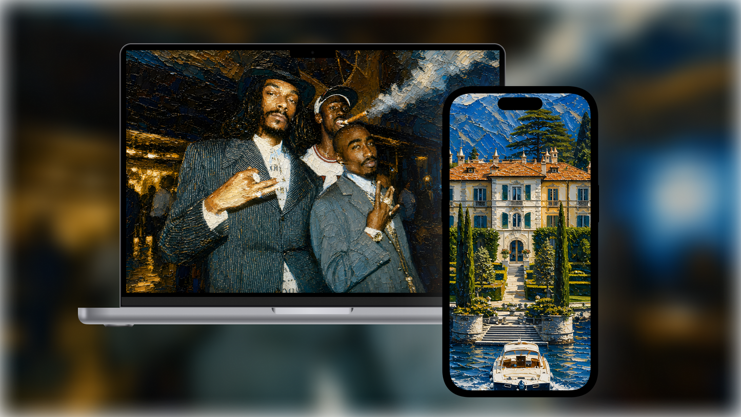 Motivational Background – Riviera Wealth Vol. 1 (5 Designs for Every Screen)