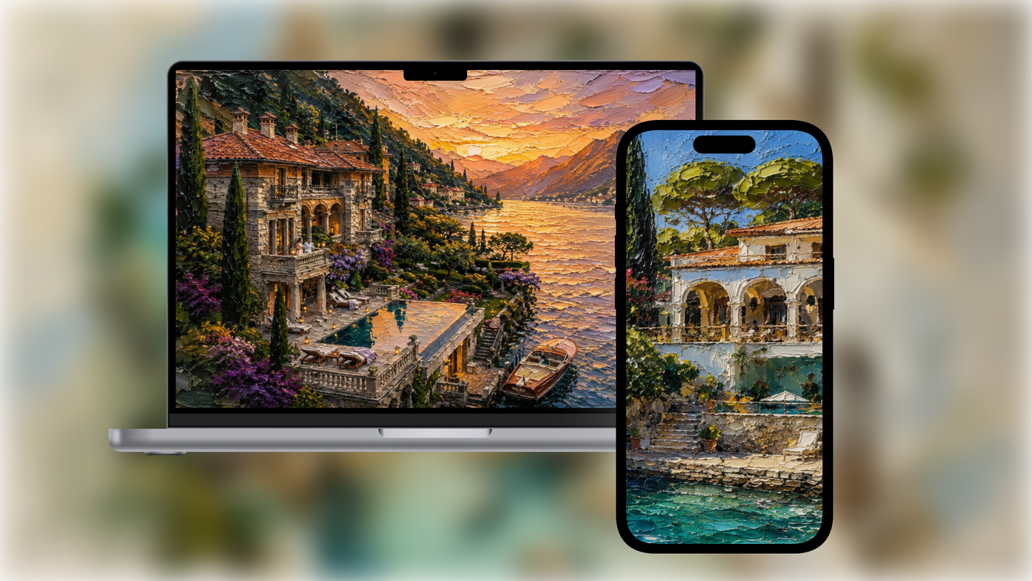 Motivational Background - Mediterranean Escapes – Vol. 1 (5 Designs for Every screen)